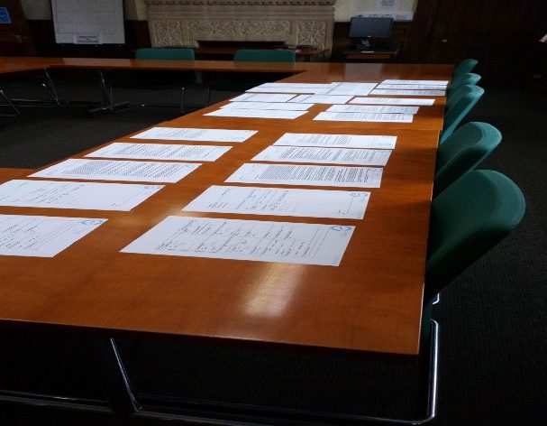 Export Health Certificates laid out on a table